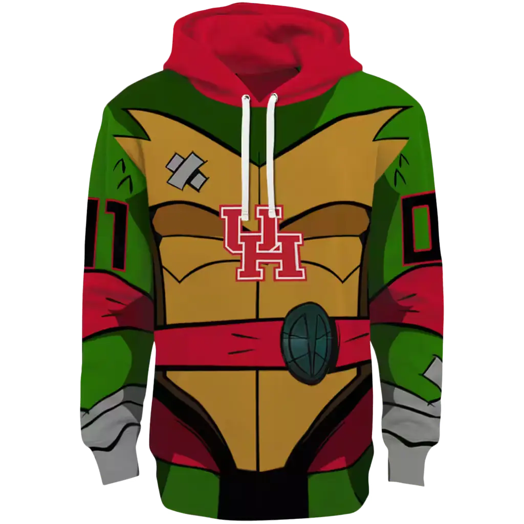 personalized houston cougars superhero armor red green hoodie best selling personalized houston cougars superhero armor red green hoodie best selling