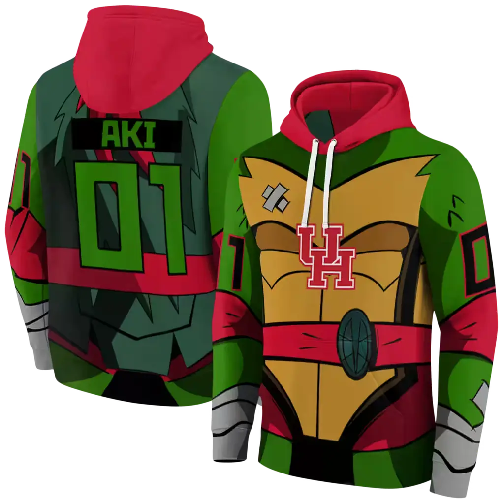 personalized houston cougars superhero armor red green hoodie fashion forward personalized houston cougars superhero armor red green hoodie fashion forward
