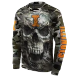 personalized illinois fighting illini camo skull hoodie best selling
