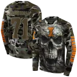 personalized illinois fighting illini camo skull hoodie best selling