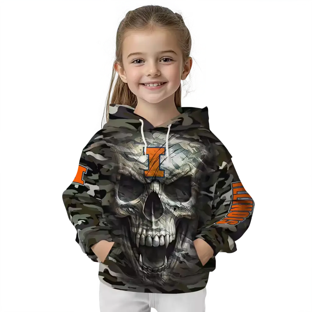 personalized illinois fighting illini camo skull hoodie top rated personalized illinois fighting illini camo skull hoodie top rated
