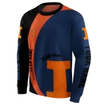personalized illinois fighting illini minimalist design blue black hoodie best selling