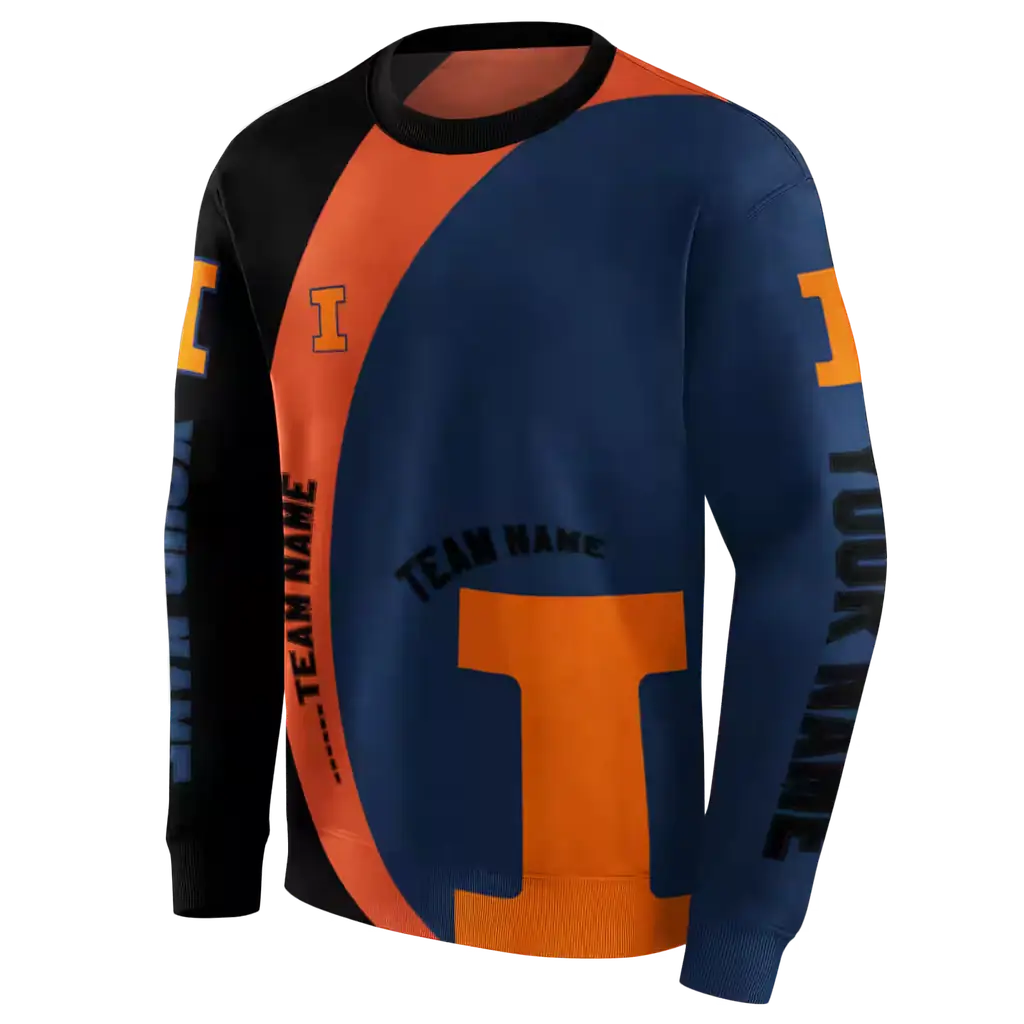 personalized illinois fighting illini minimalist design blue black hoodie new arrival personalized illinois fighting illini minimalist design blue black hoodie new arrival