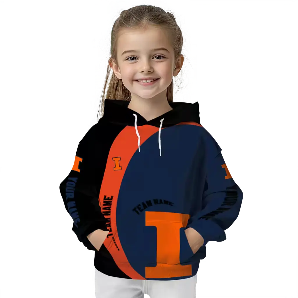 personalized illinois fighting illini minimalist design blue black hoodie top rated personalized illinois fighting illini minimalist design blue black hoodie top rated