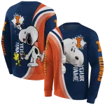 personalized illinois fighting illini peeking snoopy blue hoodie best selling