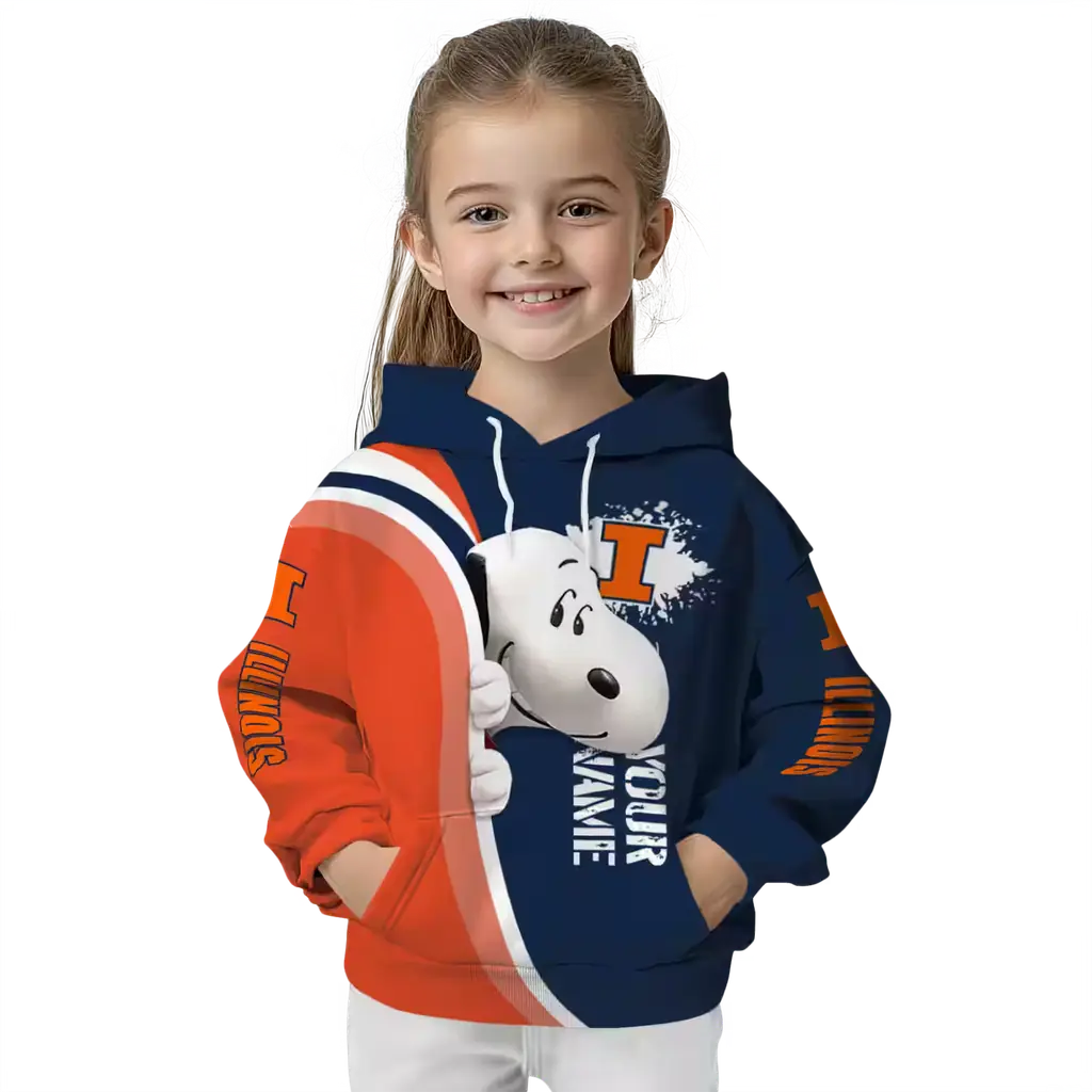 personalized illinois fighting illini peeking snoopy blue hoodie top rated personalized illinois fighting illini peeking snoopy blue hoodie top rated