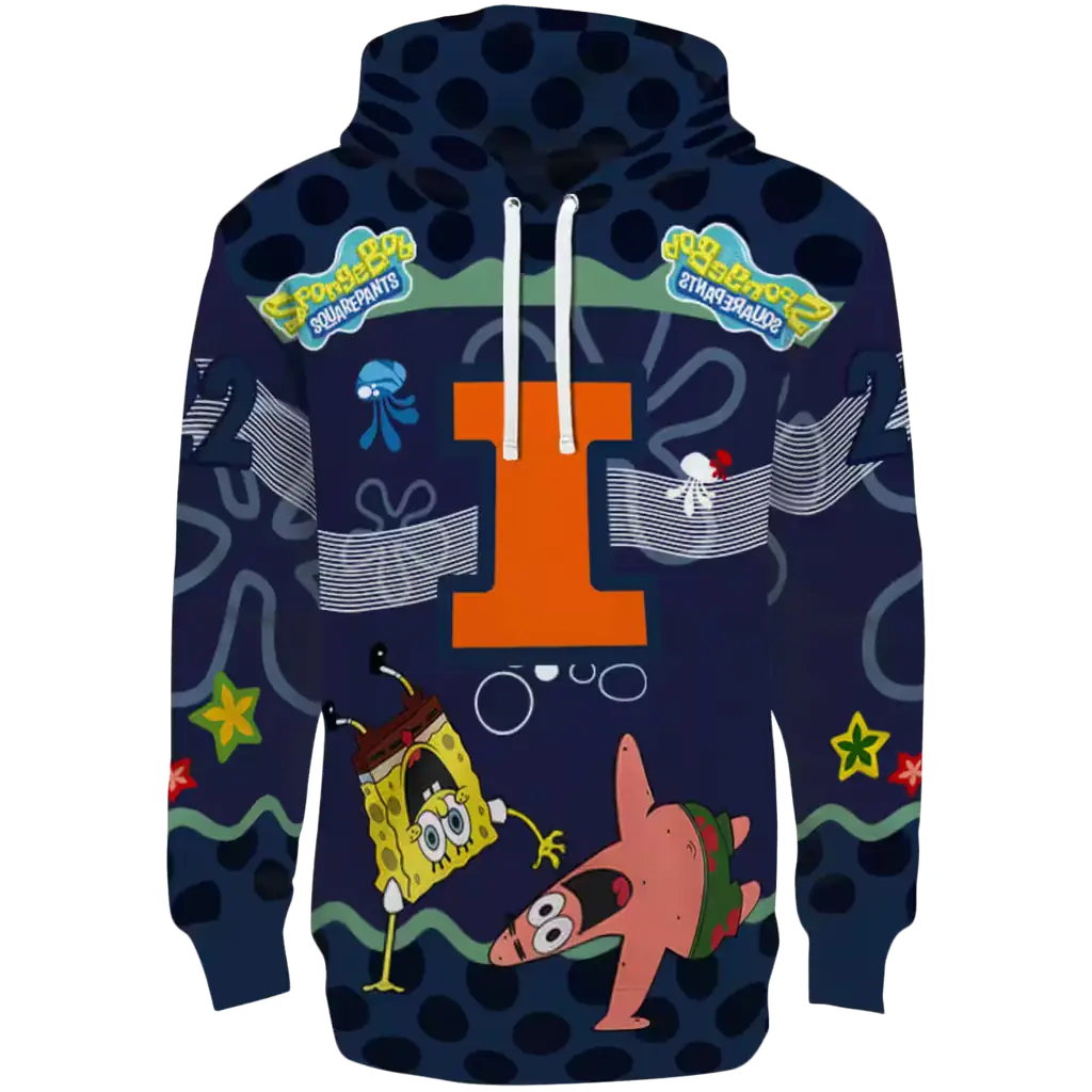 personalized illinois fighting illini spongebob patrick star blue navy hoodie best selling personalized illinois fighting illini spongebob patrick star blue navy hoodie best selling