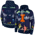 personalized illinois fighting illini spongebob patrick star blue navy hoodie best selling