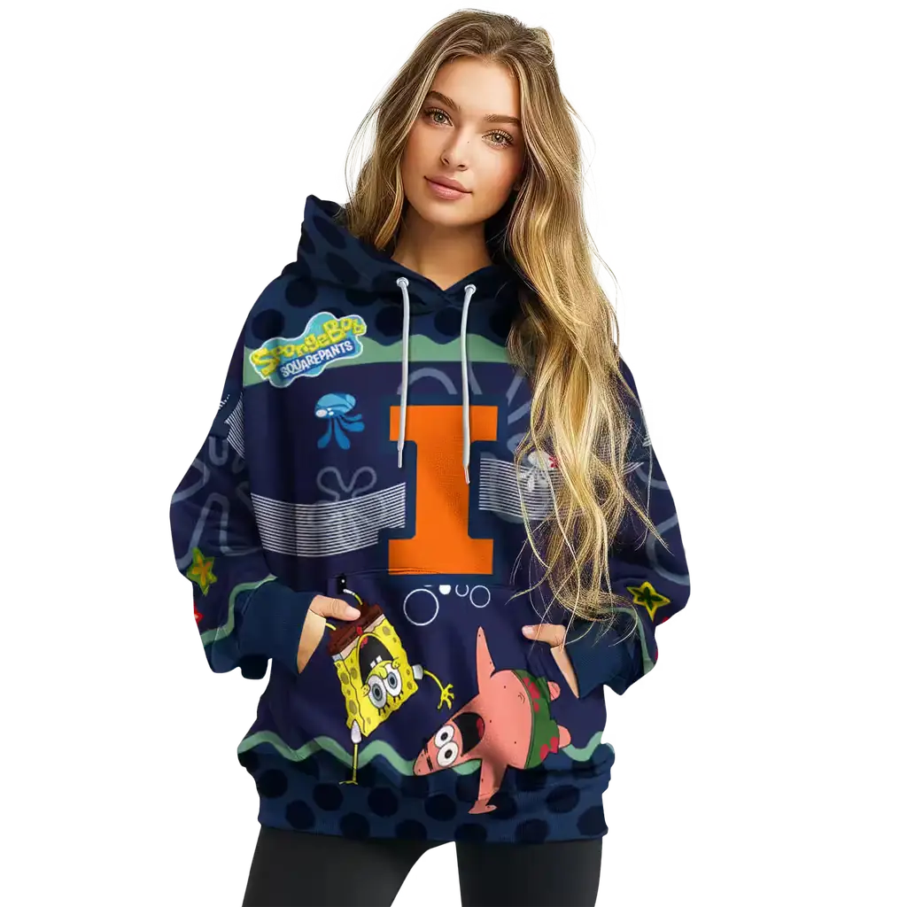 personalized illinois fighting illini spongebob patrick star blue navy hoodie high quality personalized illinois fighting illini spongebob patrick star blue navy hoodie high quality
