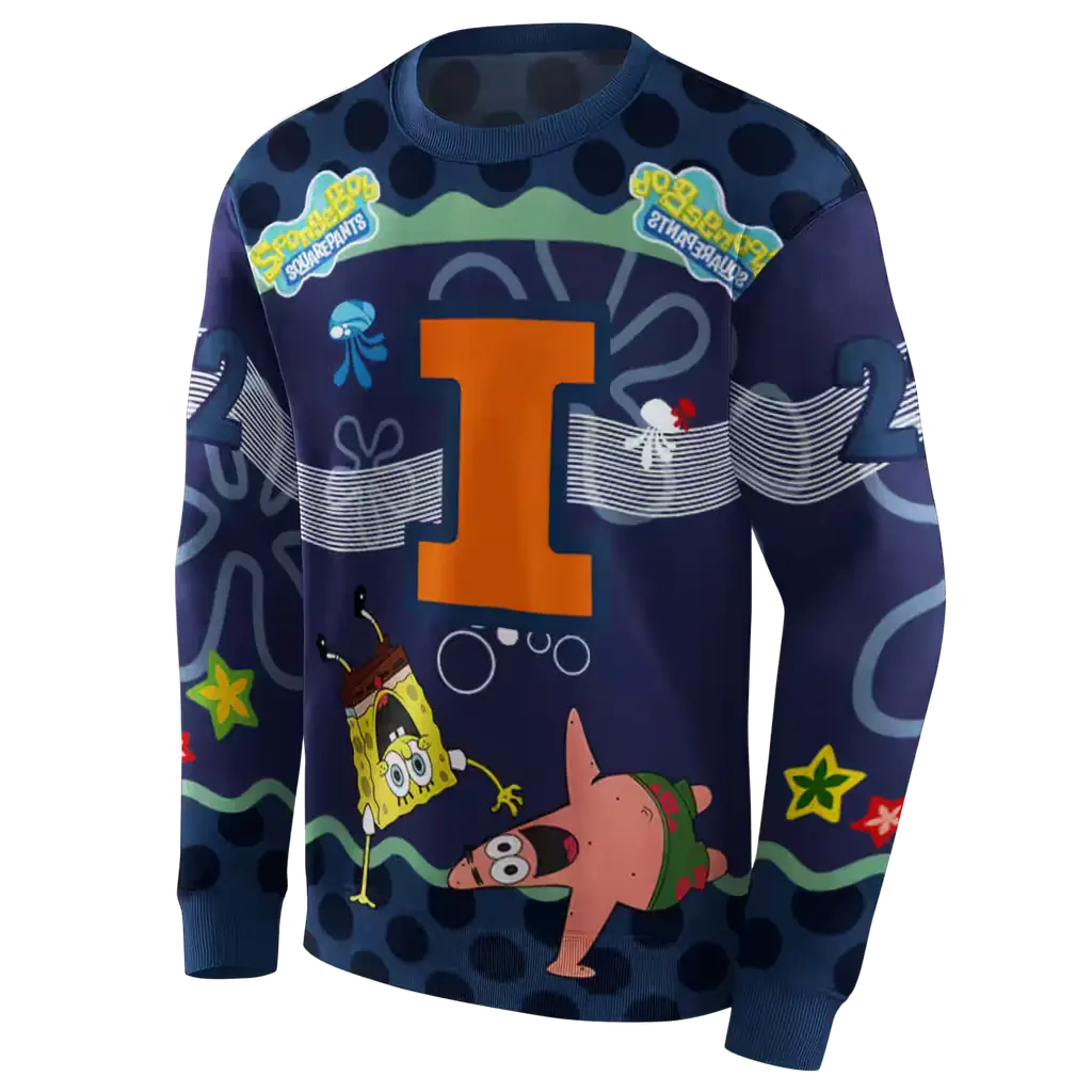 personalized illinois fighting illini spongebob patrick star blue navy hoodie new arrival personalized illinois fighting illini spongebob patrick star blue navy hoodie new arrival