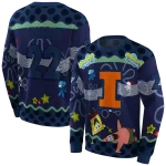 personalized illinois fighting illini spongebob patrick star blue navy hoodie best selling