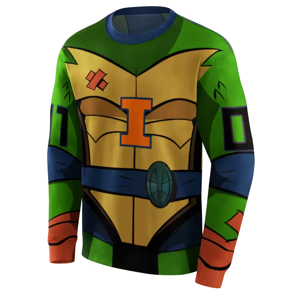 personalized illinois fighting illini superhero armor blue green hoodie new arrival personalized illinois fighting illini superhero armor blue green hoodie new arrival