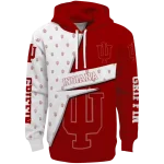 personalized indiana hoosiers abstract shape red hoodie best selling
