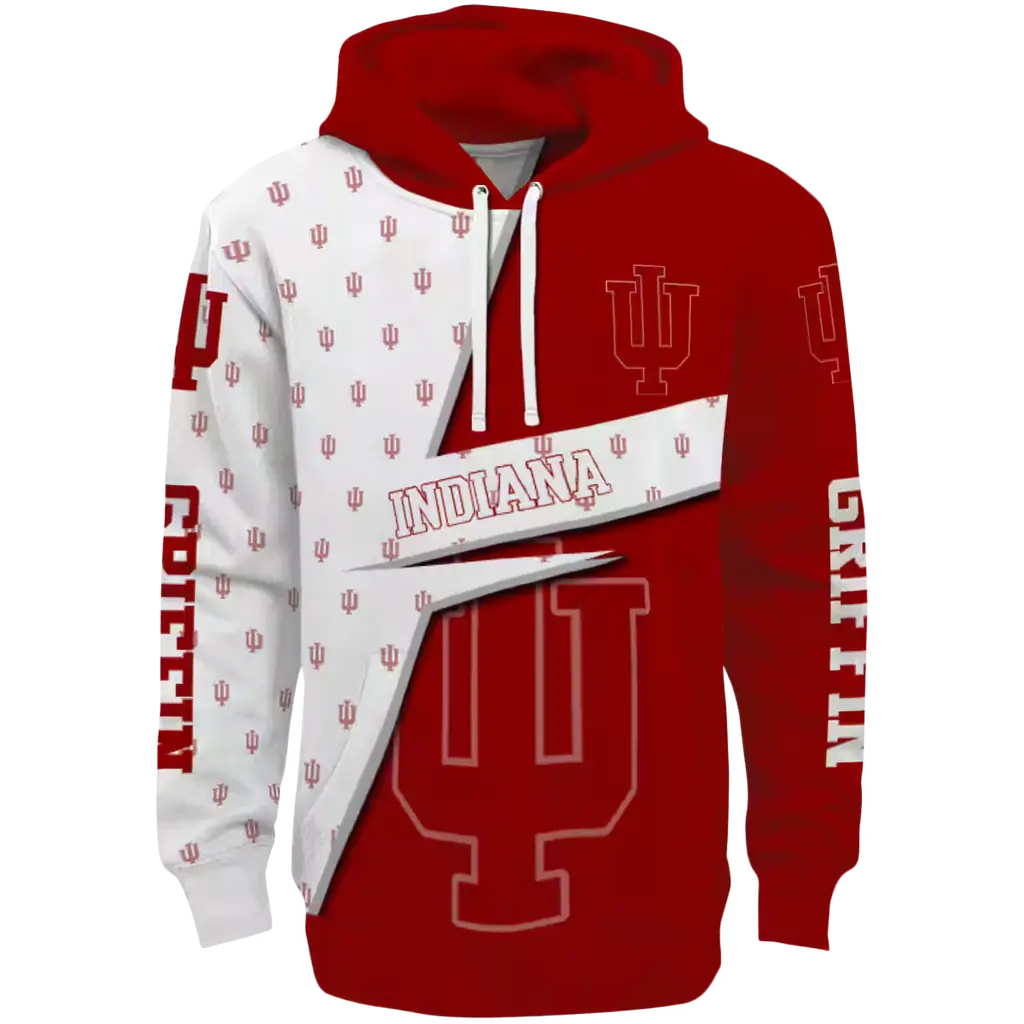 personalized indiana hoosiers abstract shape red hoodie best selling personalized indiana hoosiers abstract shape red hoodie best selling