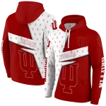 personalized indiana hoosiers abstract shape red hoodie best selling