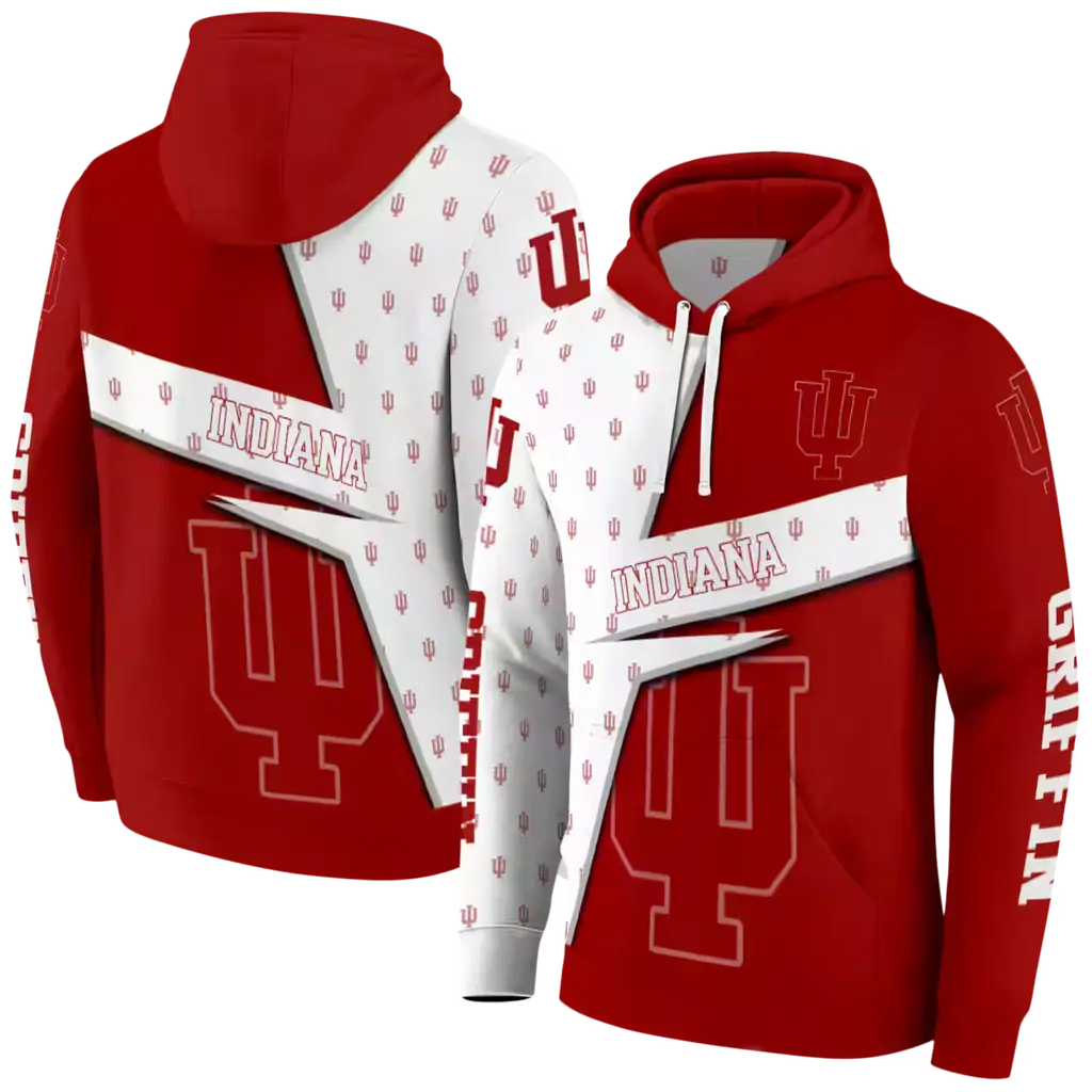 personalized indiana hoosiers abstract shape red hoodie fashion forward personalized indiana hoosiers abstract shape red hoodie fashion forward