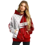 personalized indiana hoosiers abstract shape red hoodie best selling