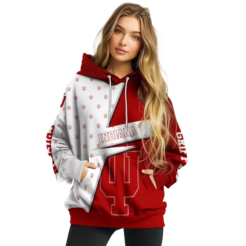 personalized indiana hoosiers abstract shape red hoodie high quality personalized indiana hoosiers abstract shape red hoodie high quality
