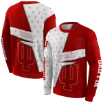 personalized indiana hoosiers abstract shape red hoodie best selling