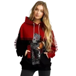 personalized indiana hoosiers baby groot red black hoodie best selling