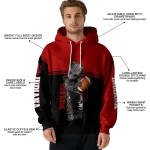personalized indiana hoosiers baby groot red black hoodie best selling