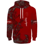 personalized indiana hoosiers deer silhouette red hoodie best selling
