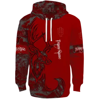 personalized indiana hoosiers deer silhouette red hoodie best selling