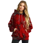 personalized indiana hoosiers deer silhouette red hoodie best selling