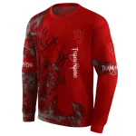 personalized indiana hoosiers deer silhouette red hoodie best selling