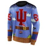 personalized indiana hoosiers mario blue black hoodie best selling