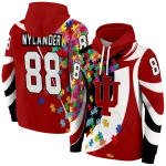 personalized indiana hoosiers puzzle pieces red hoodie best selling