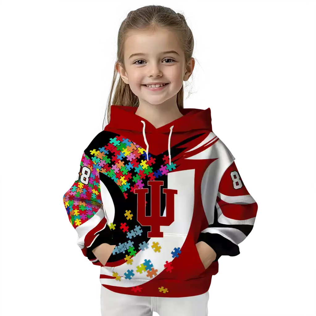 personalized indiana hoosiers puzzle pieces red hoodie top rated personalized indiana hoosiers puzzle pieces red hoodie top rated