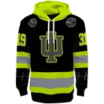personalized indiana hoosiers safety motif black neon green hoodie best selling