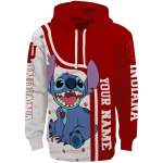 personalized indiana hoosiers stitch red hoodie best selling