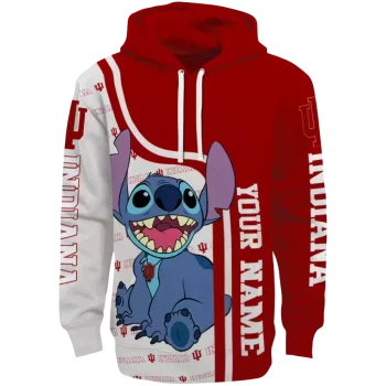 personalized indiana hoosiers stitch red hoodie best selling
