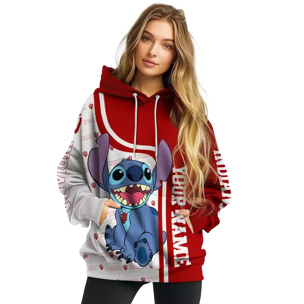 personalized indiana hoosiers stitch red hoodie high quality personalized indiana hoosiers stitch red hoodie high quality