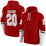 personalized indiana hoosiers striped sleeves red hoodie best selling