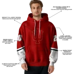 personalized indiana hoosiers striped sleeves red hoodie best selling