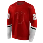 personalized indiana hoosiers striped sleeves red hoodie best selling