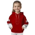 personalized indiana hoosiers striped sleeves red hoodie best selling
