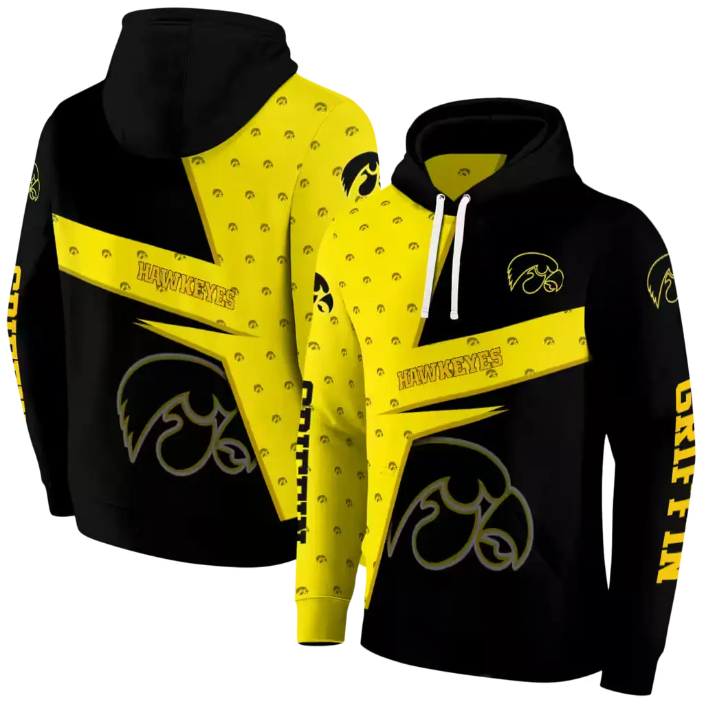 personalized iowa hawkeyes abstract shape black hoodie fashion forward personalized iowa hawkeyes abstract shape black hoodie fashion forward