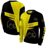 personalized iowa hawkeyes abstract shape black hoodie best selling