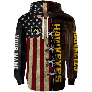 personalized iowa hawkeyes american pride hoodie best selling