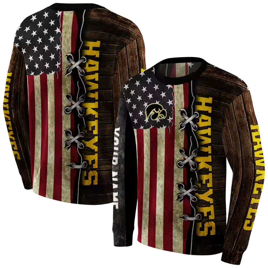 personalized iowa hawkeyes american pride hoodie premium grade personalized iowa hawkeyes american pride hoodie premium grade
