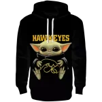 personalized iowa hawkeyes baby yoda black hoodie best selling