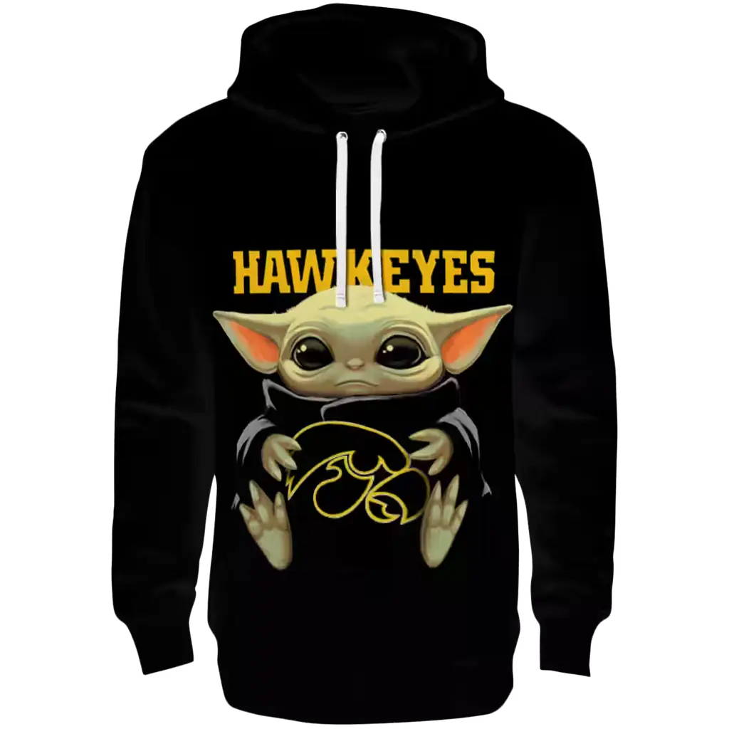personalized iowa hawkeyes baby yoda black hoodie best selling personalized iowa hawkeyes baby yoda black hoodie best selling