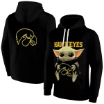 personalized iowa hawkeyes baby yoda black hoodie best selling