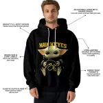 personalized iowa hawkeyes baby yoda black hoodie best selling