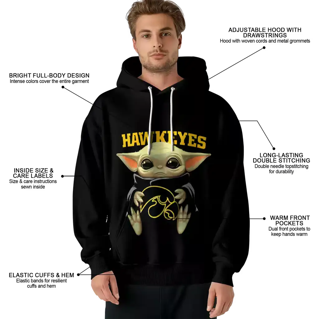 personalized iowa hawkeyes baby yoda black hoodie latest model personalized iowa hawkeyes baby yoda black hoodie latest model