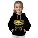 personalized iowa hawkeyes baby yoda black hoodie best selling